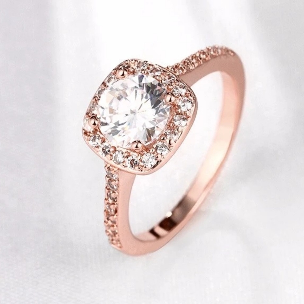 18kgp Rose Gold Engagement Ring